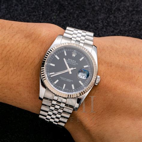 rolex datejust white or black dial|rolex datejust 36mm black dial.